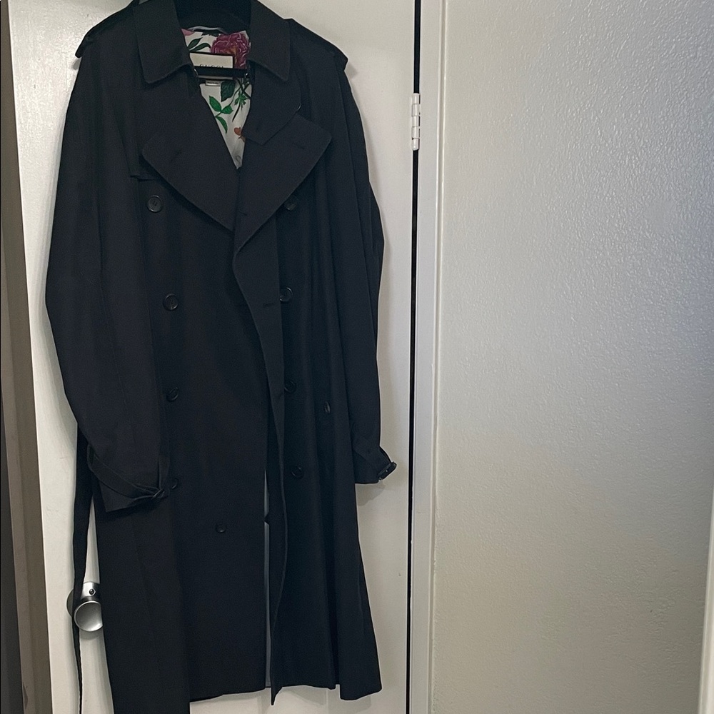 Gucci Flora navy trench coat